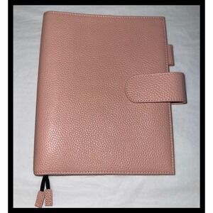 Moterm Planner Cover B6 Pink Pebbled Leather Organizer